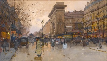 Vue de Paris Animee Oil Paintings